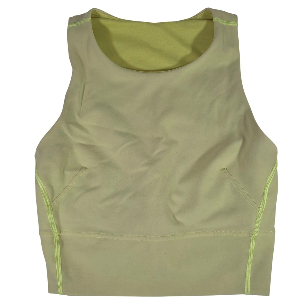 Lululemon Invigorate Training Tank Neon Yellow Womens 6 Crop Top Everlux Active
